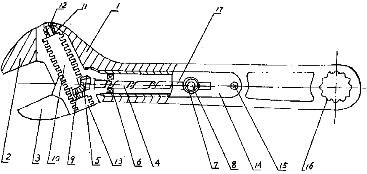 Quick-moving movable spanner