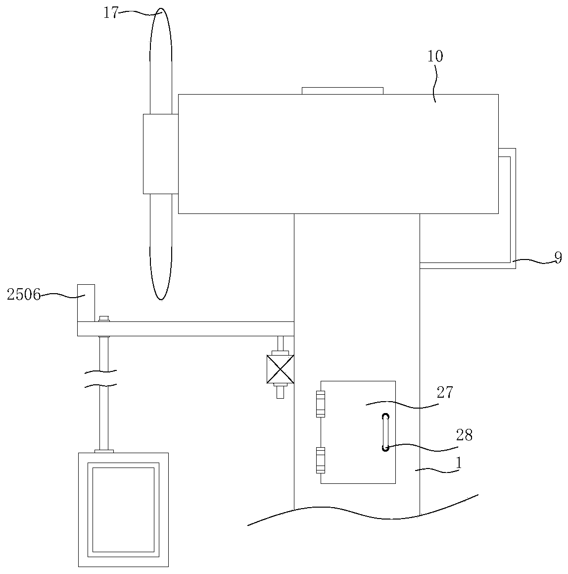 Built-in wind driven generator blade heating device