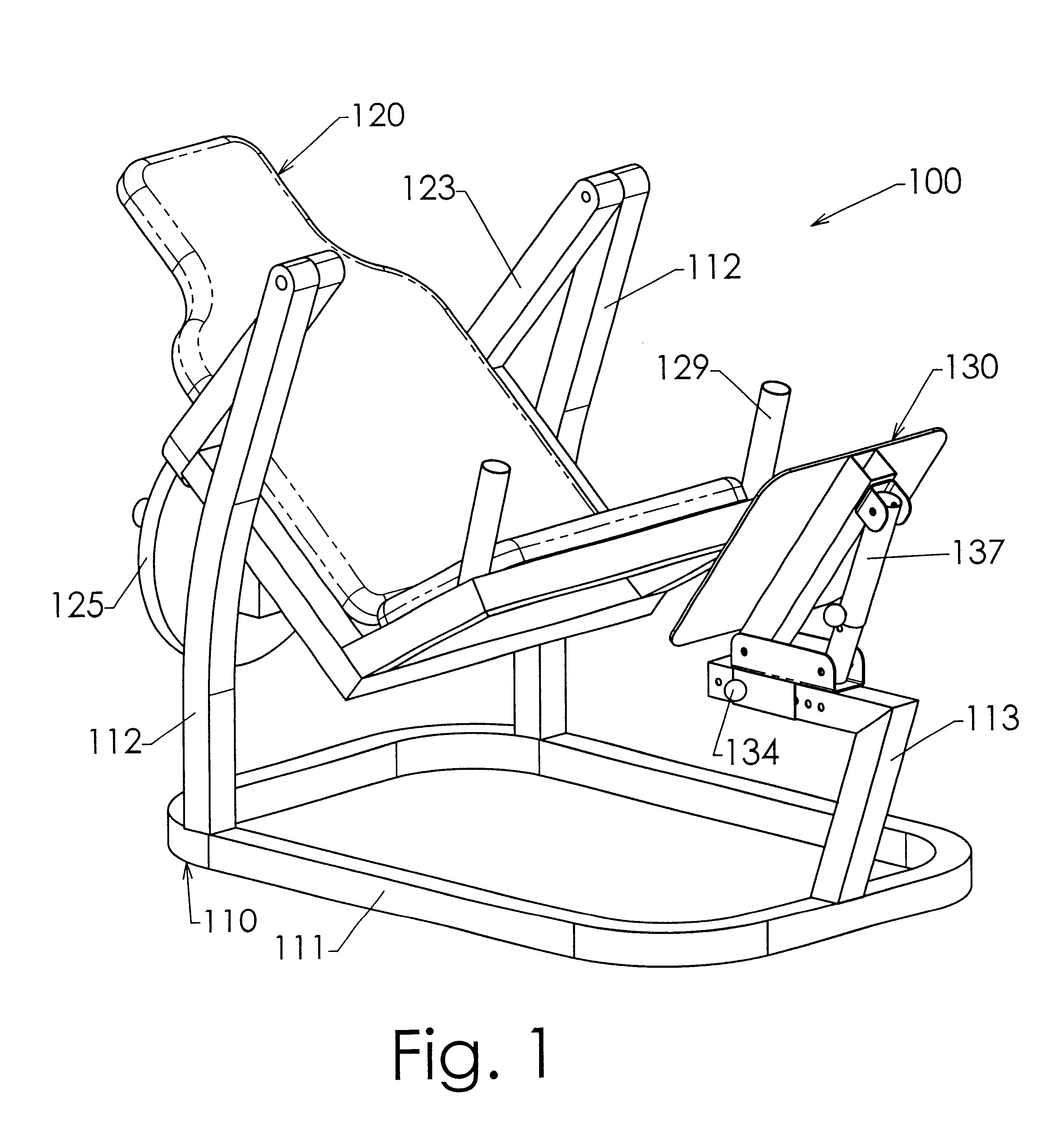 Methods and apparatus for exercising a person's quadriceps muscles