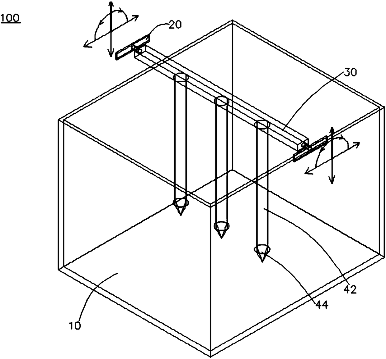 Device for simulating grouped pile dynamic effect and pile-soil joint effect and simulation method of device