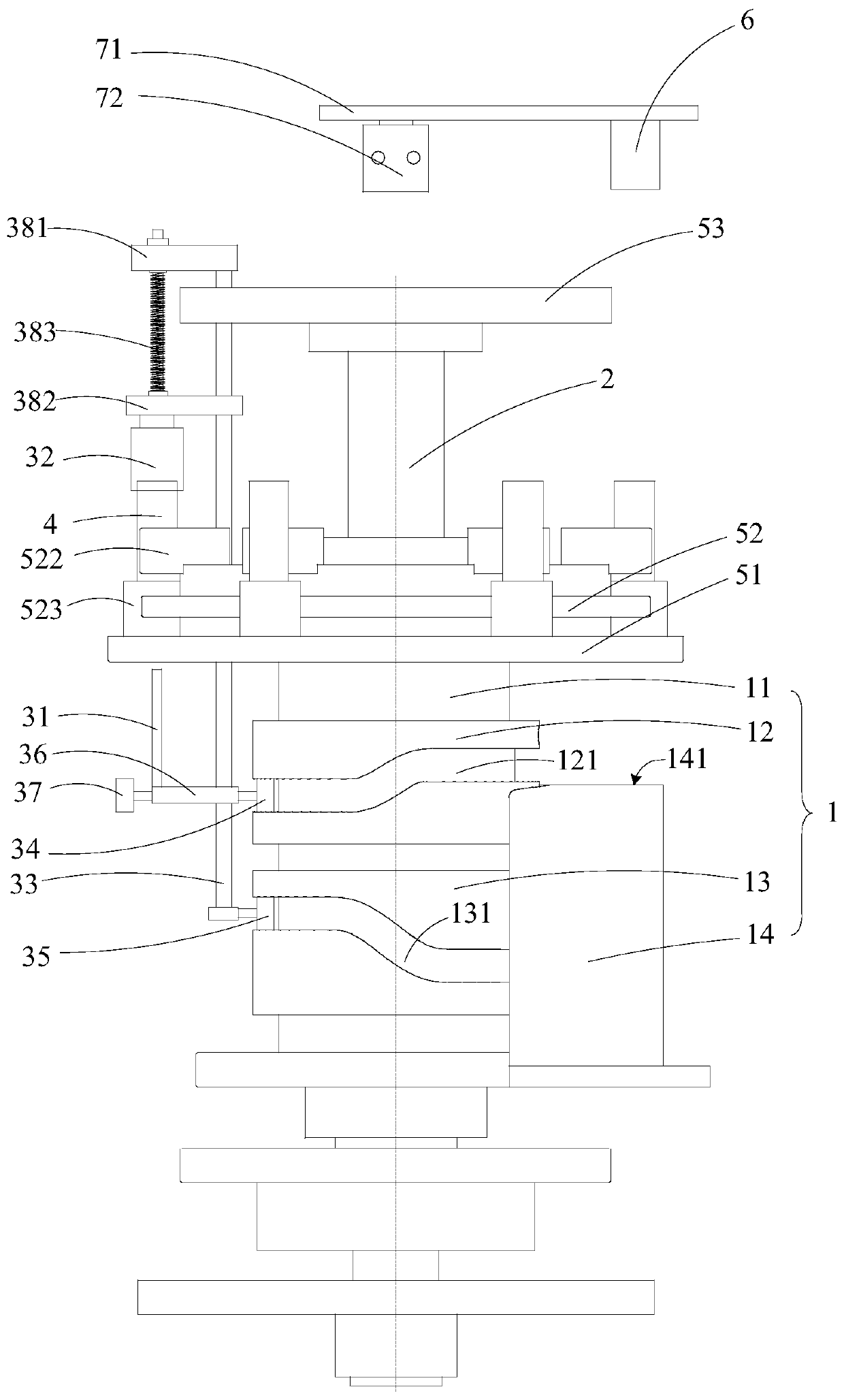 Pressing device for battery shells