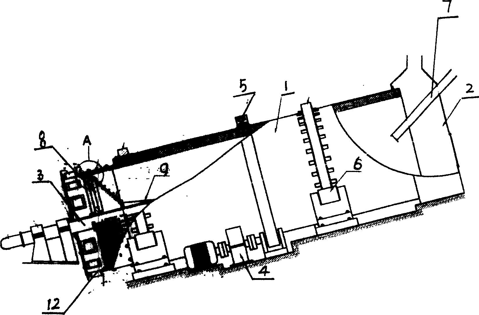 Large tilt rotary kiln cement calcining process and rotary kiln