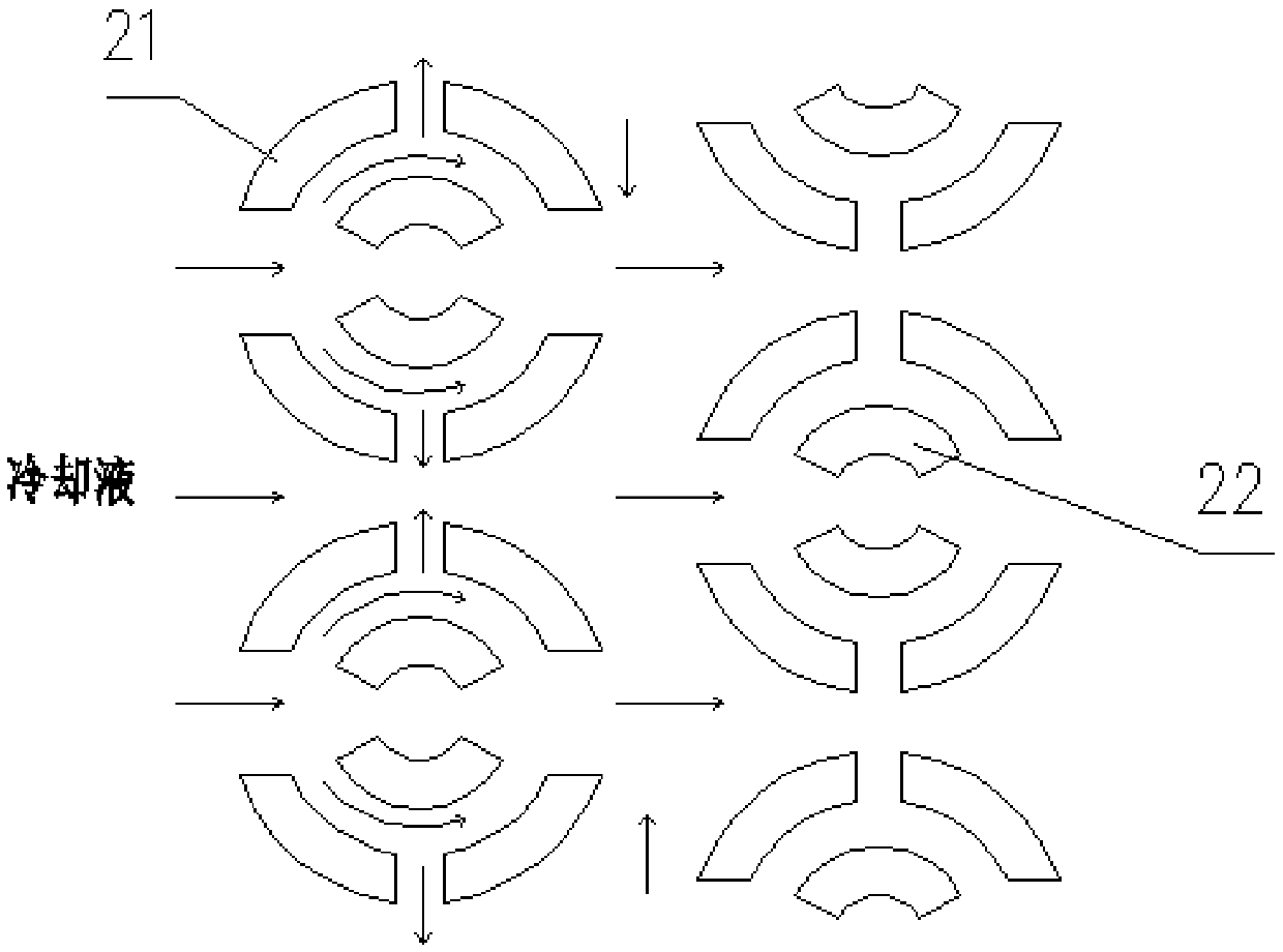 A kind of microchannel heat exchanger with multi-flow channel interconnection structure and its manufacturing method