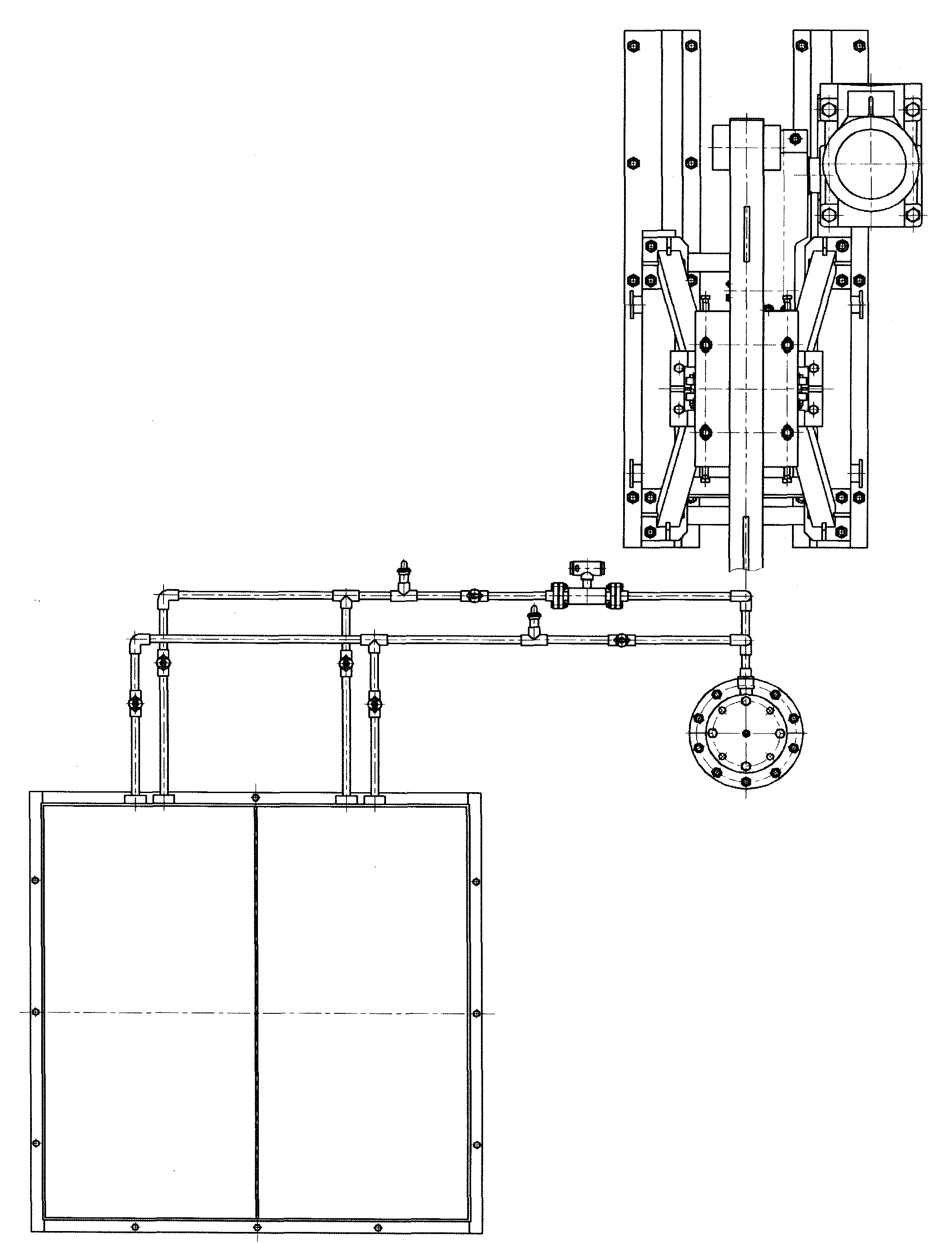 Water drainage and gas production simulated experimental device