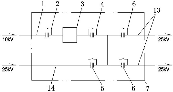 Catenary power supply device and power supply method for EMU insulation