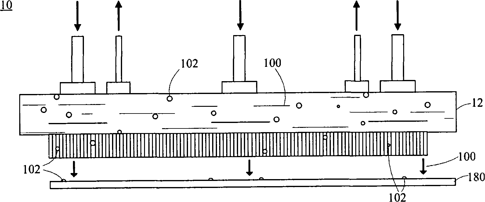 Developing spray nozzle structure and method for spraying developing solution