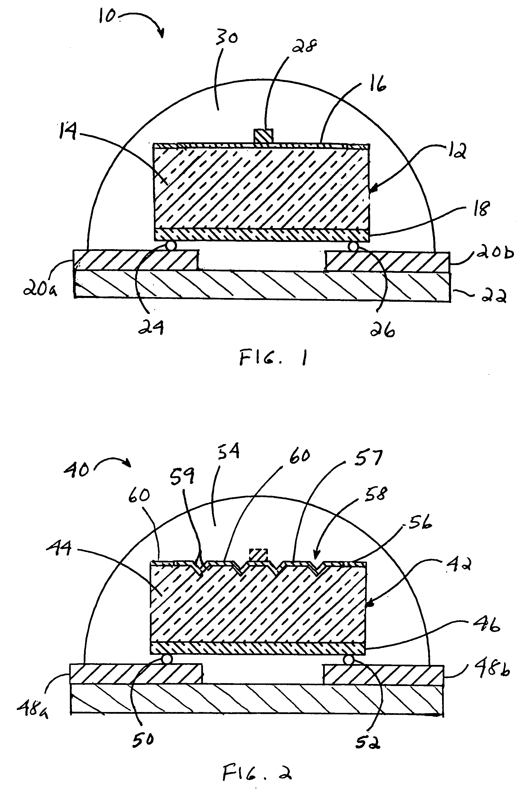 LED with substrate modifications for enhanced light extraction and method of making same