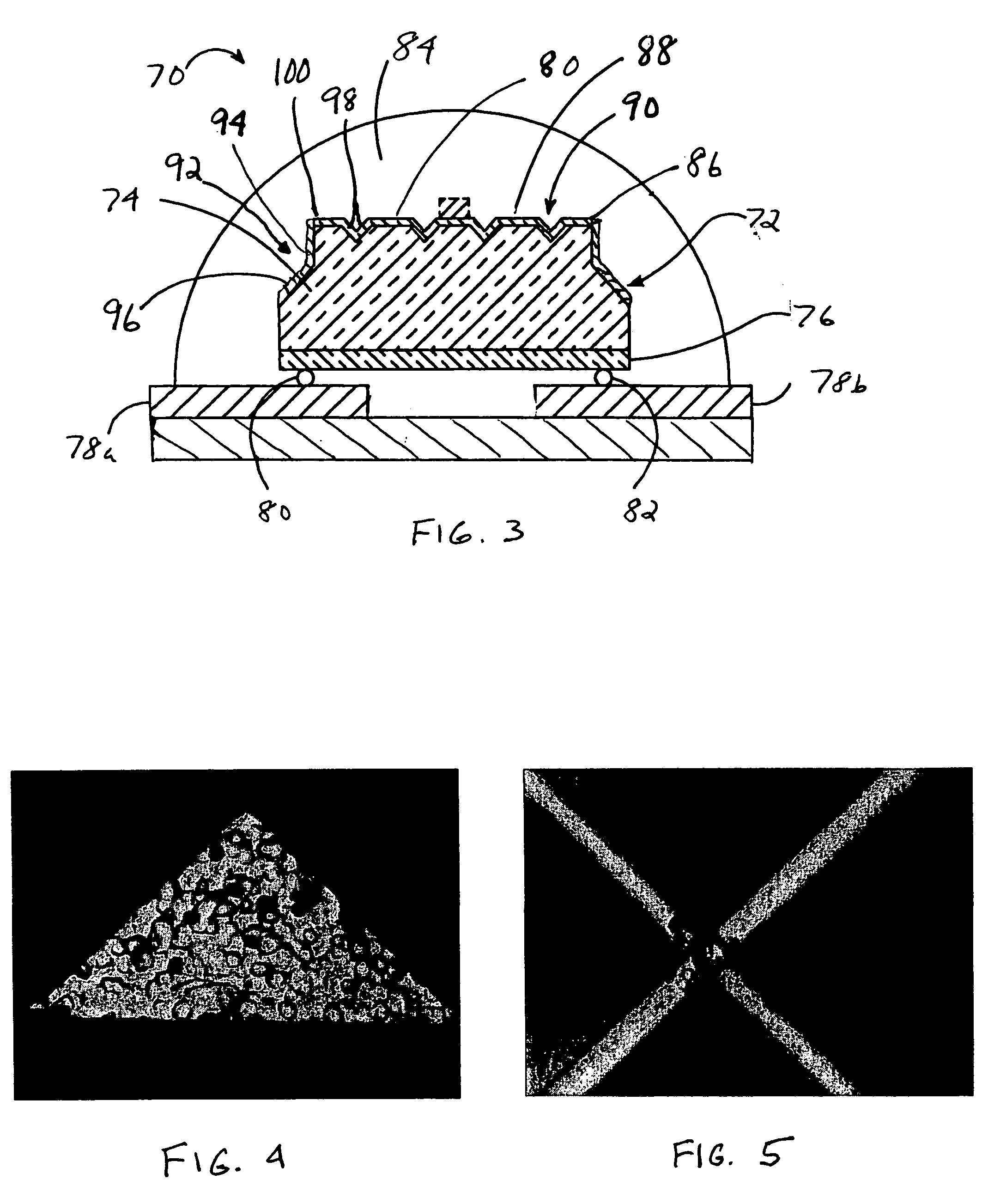 LED with substrate modifications for enhanced light extraction and method of making same