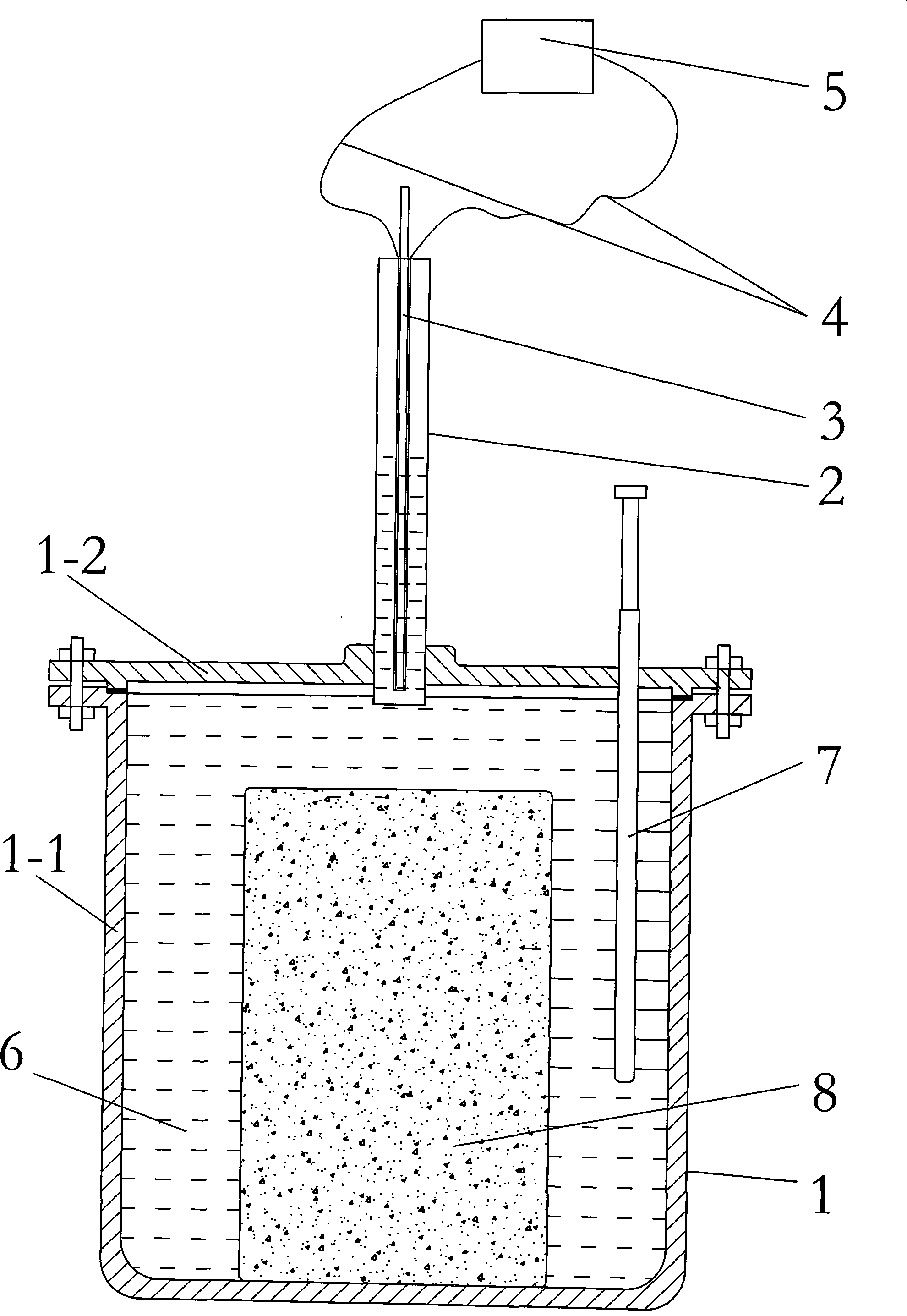 Apparatus for automatically and continuously recording early volume change of concrete, and measuring method thereof