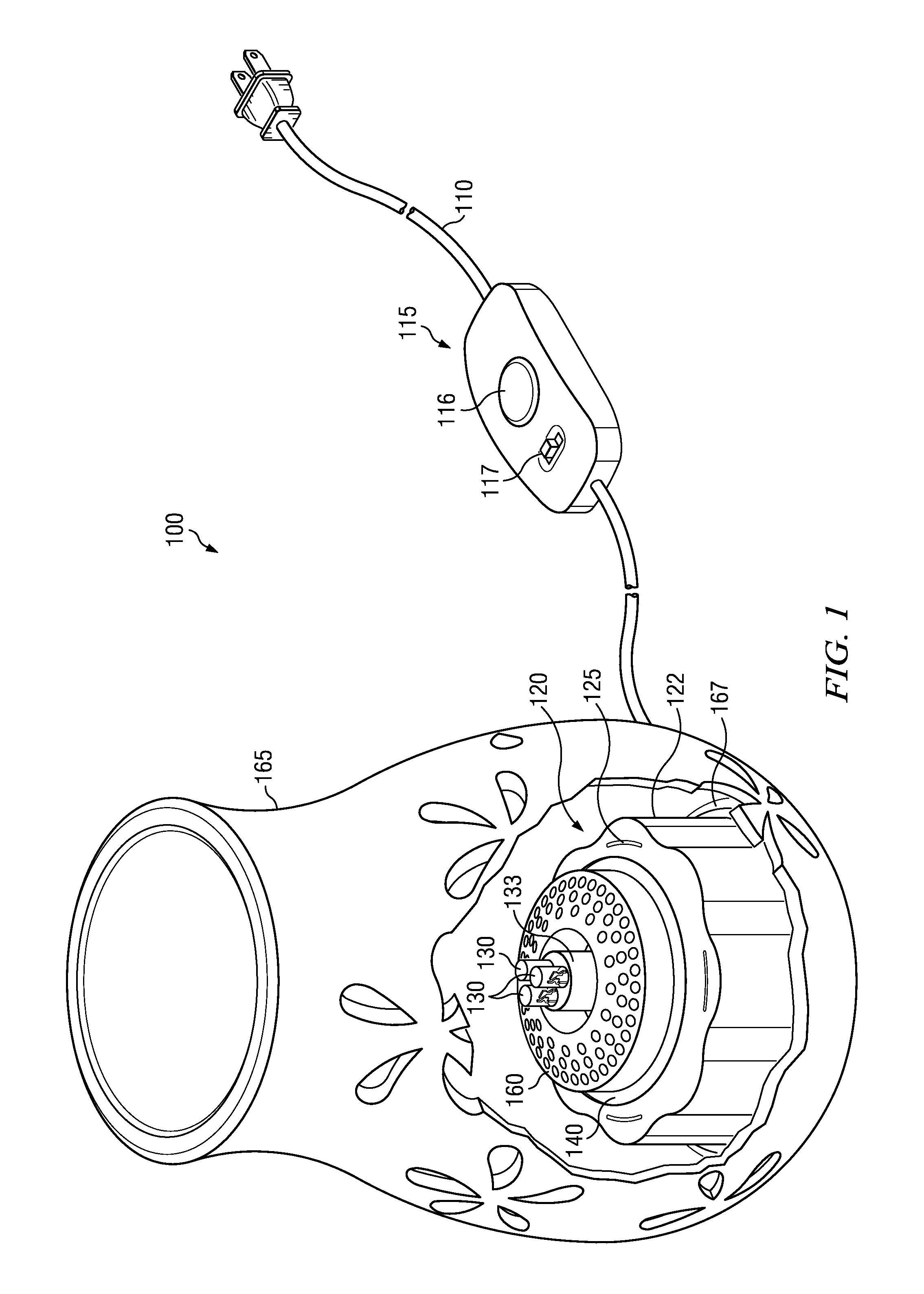 Fragrance producing lighting device
