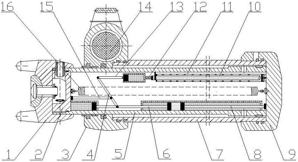 Novel single telescopic suspension type single hydraulic support column based on lever principle