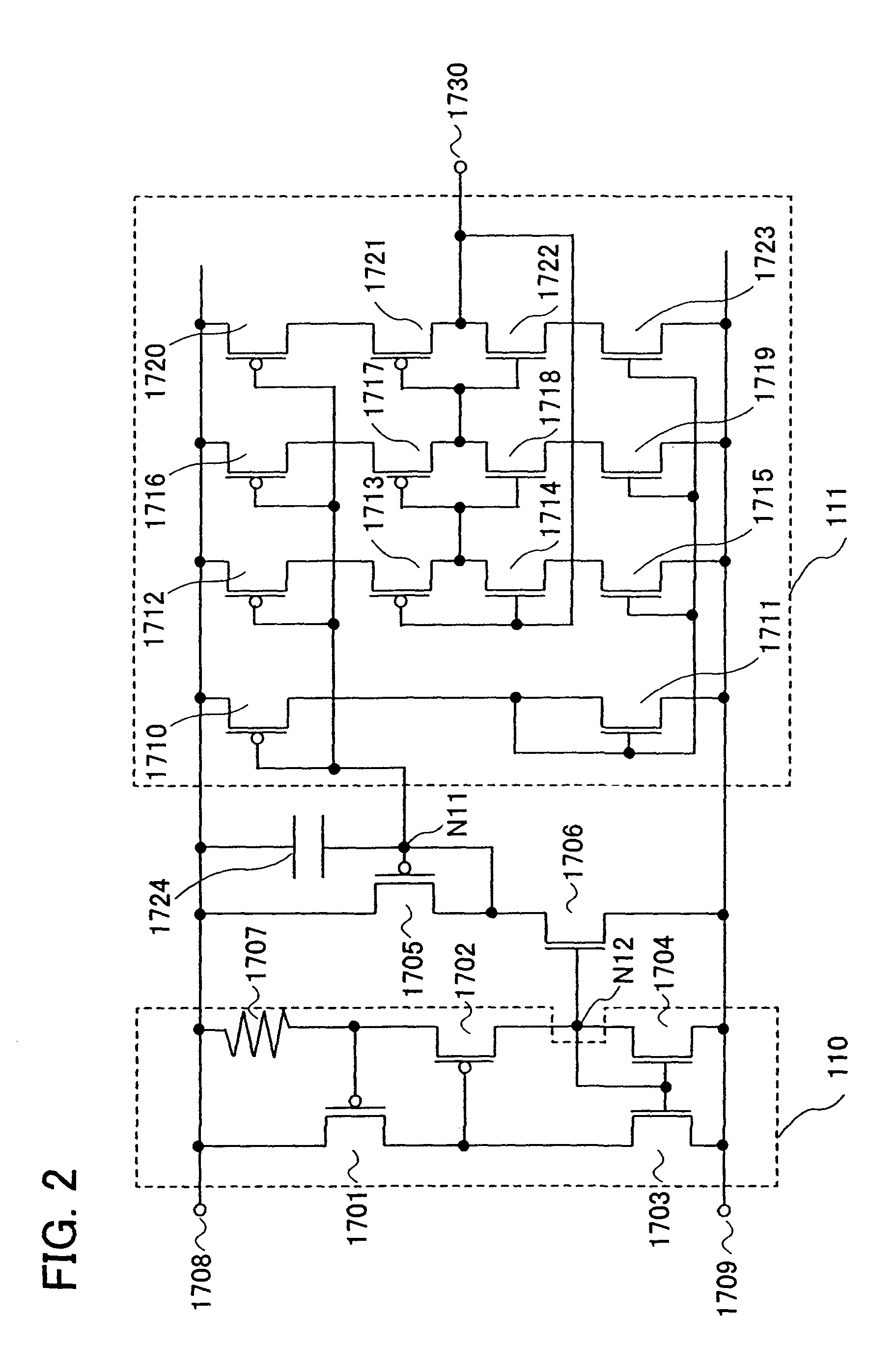 Oscillator circuit having a stable output signal resistant to power supply voltage fluctuation