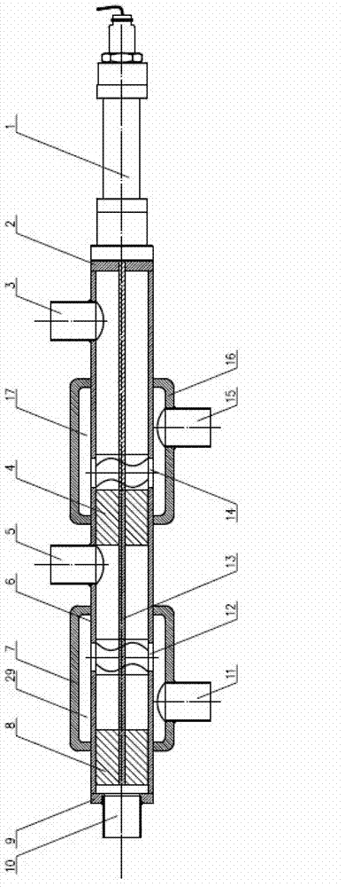 Reverse osmosis seawater desalination energy recovery device and switcher thereof