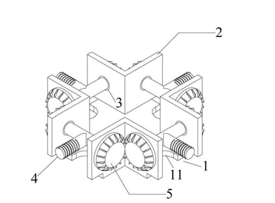 Connection joint for ensuring synchronous movement of rod pieces