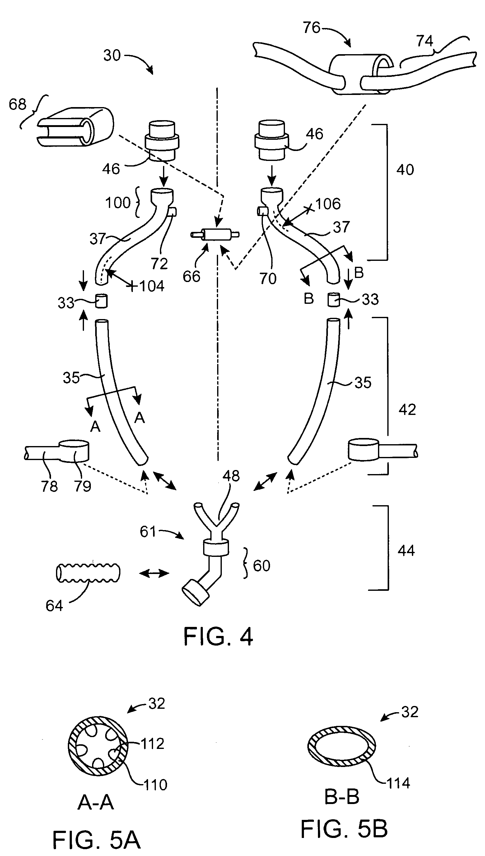 Method and device for non-invasive ventilation with nasal interface