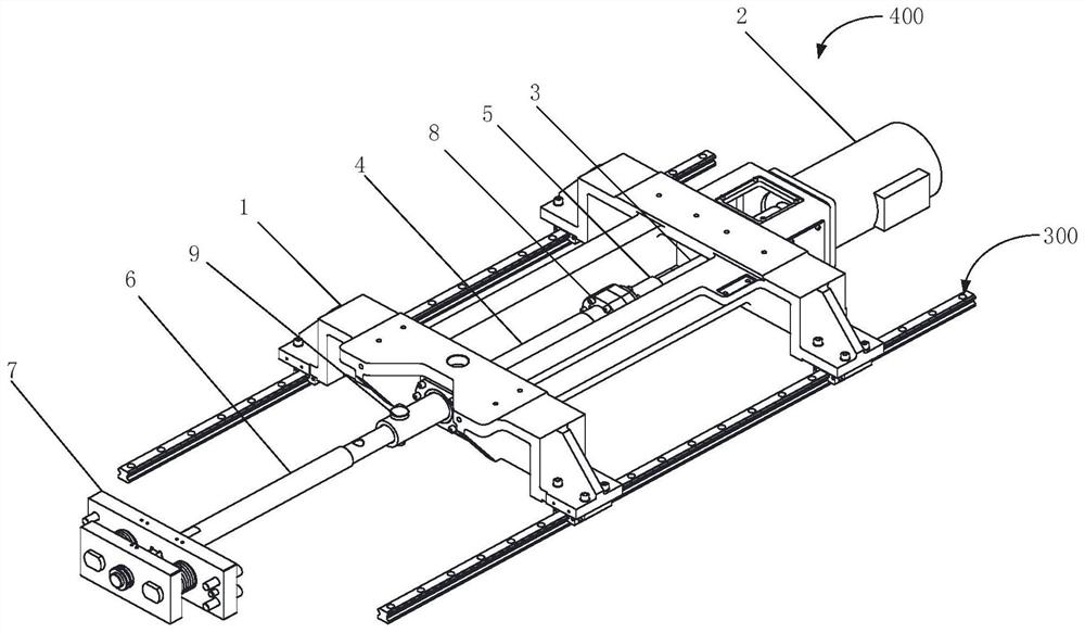 Pull rod mechanism of injection seat of injection molding machine