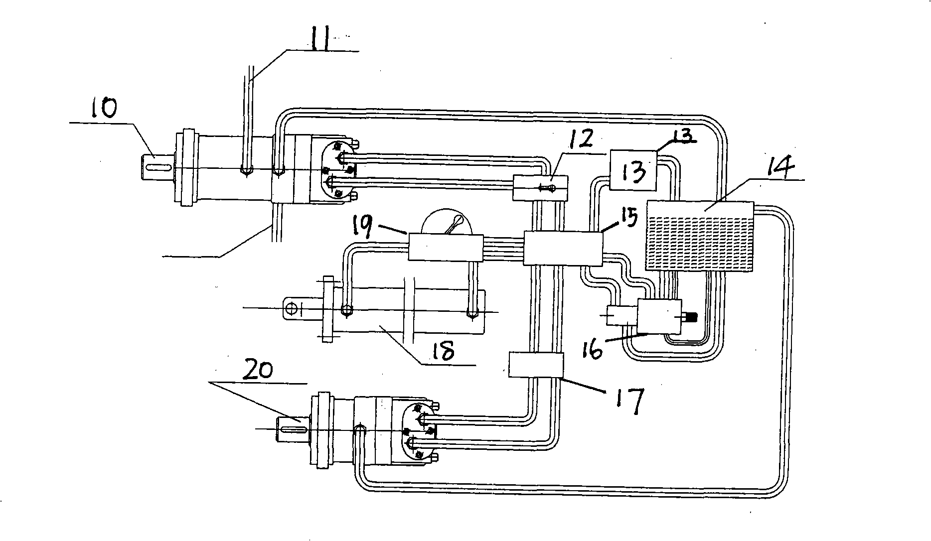 Hydraulic shock vibration system in multifunctional engineering equipment