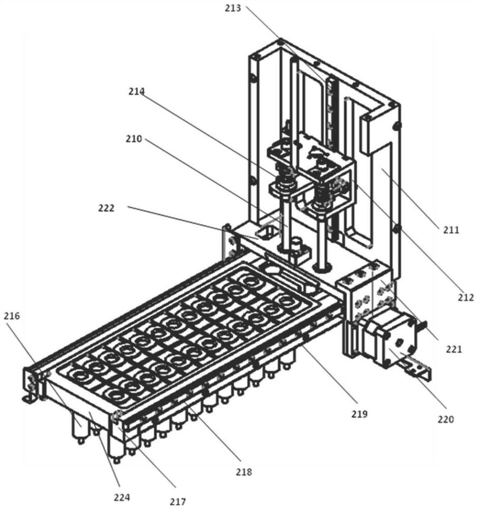 Nitrogen blowing assembly of solid-phase extraction nitrogen blowing concentrator