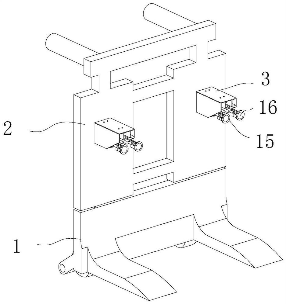 A glass plate stacking and handling device