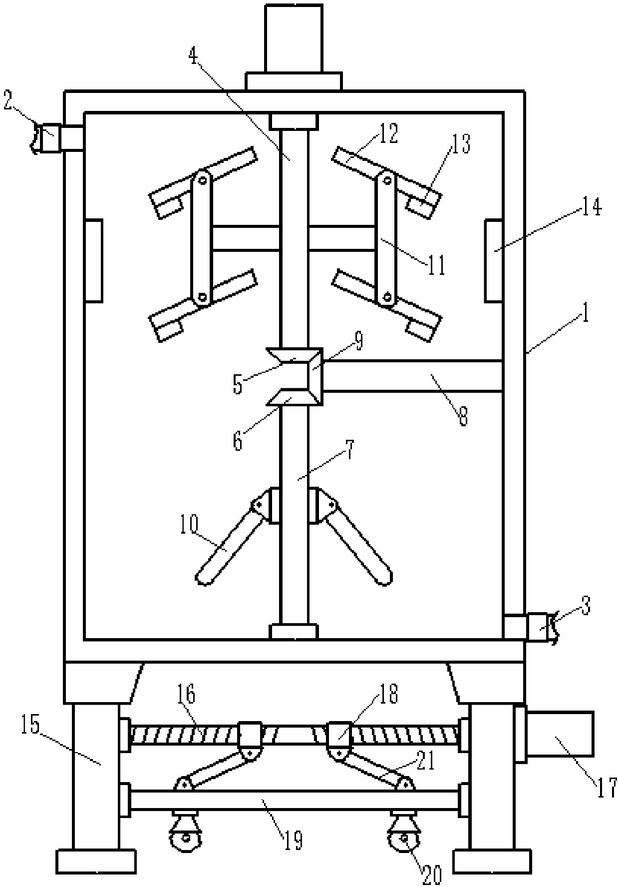 Efficient stirring device for lubricating processing