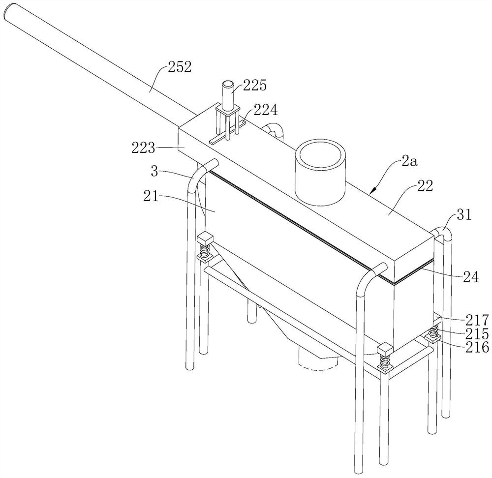 A screening production equipment for high-sulfur mineral material rubber reinforcing agent