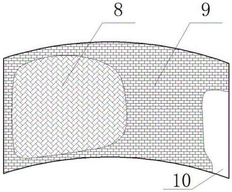 90-degree rectangular wear-resistant elbow and wear-resistant treatment method of elbow