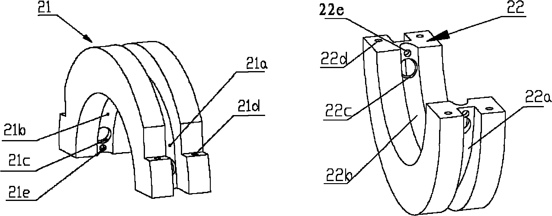 Circulating roller split bearing