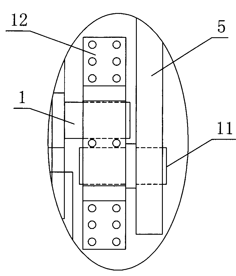 Main shaft structure of large-scale stone sawing machine