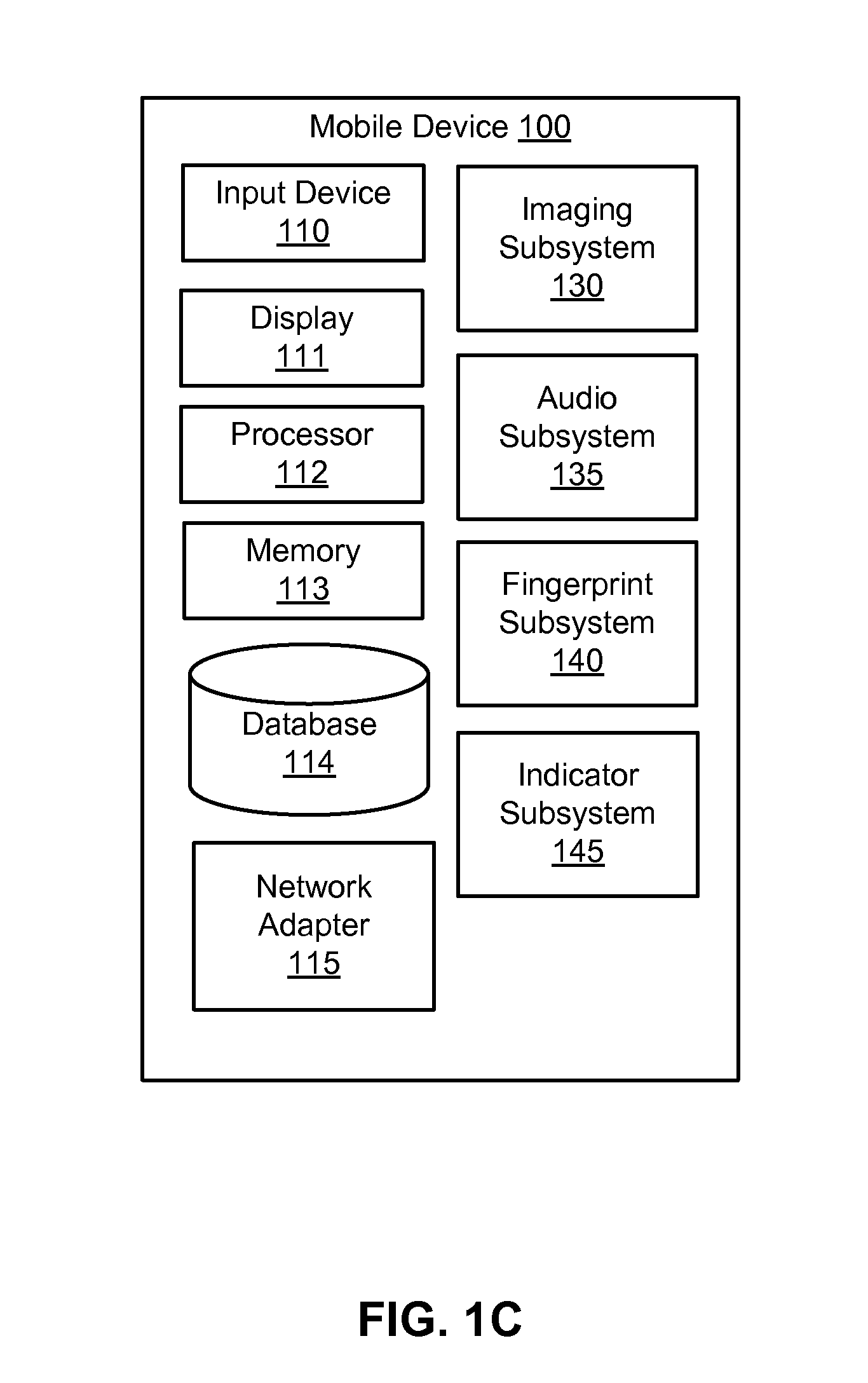 User interface for combined biometric mobile device