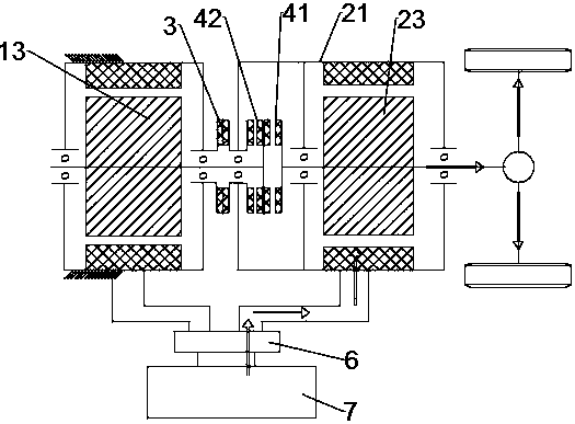 Electric vehicle and dual-motor rotation speed and torque coupling power device thereof