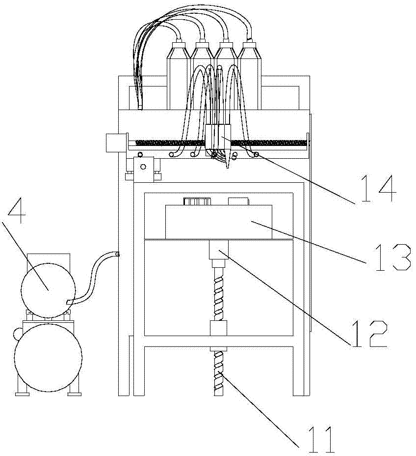 Color printing device for mounting patterns on cakes and control method of color printing device