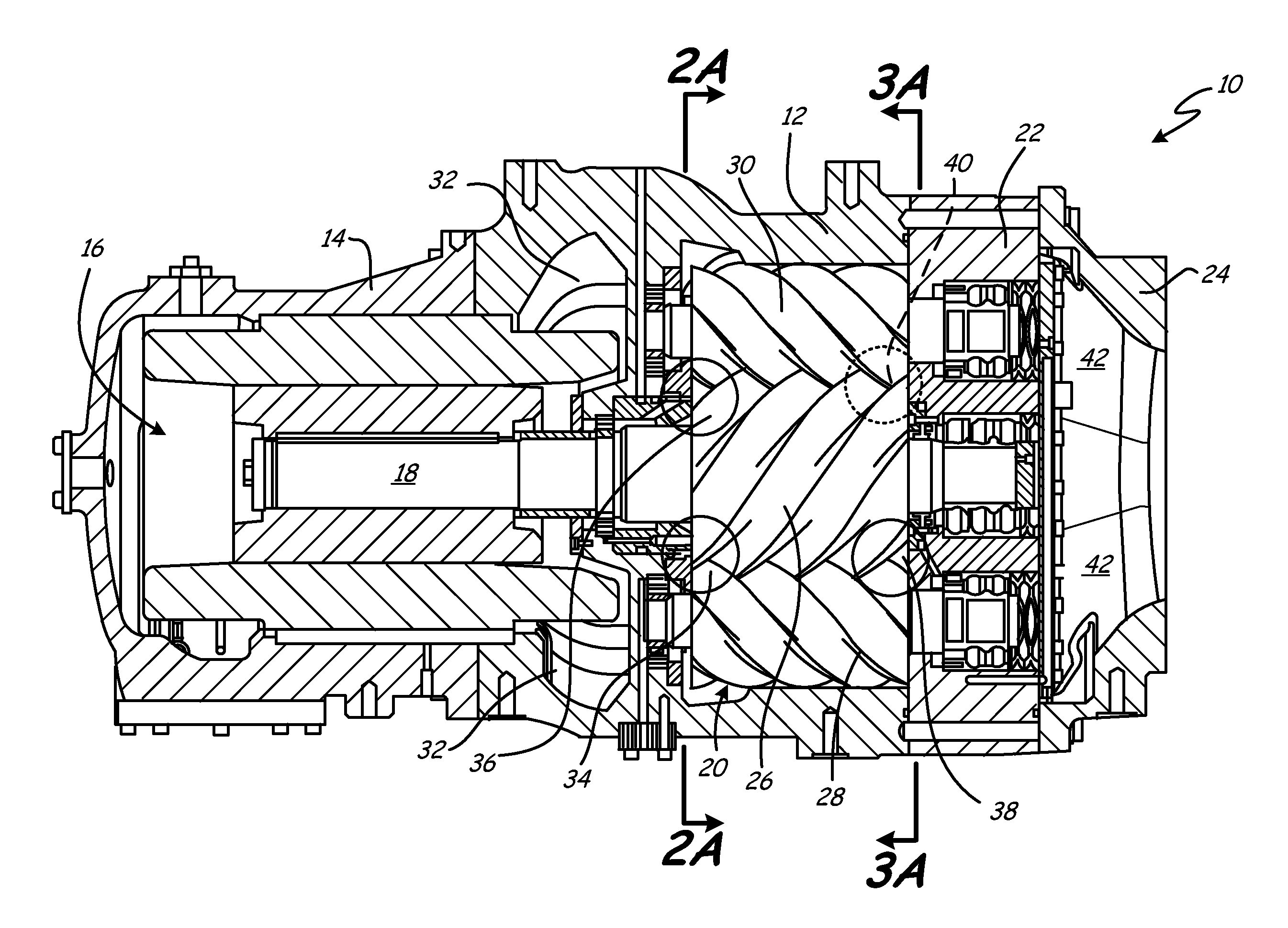 Screw compressor with asymmetric ports