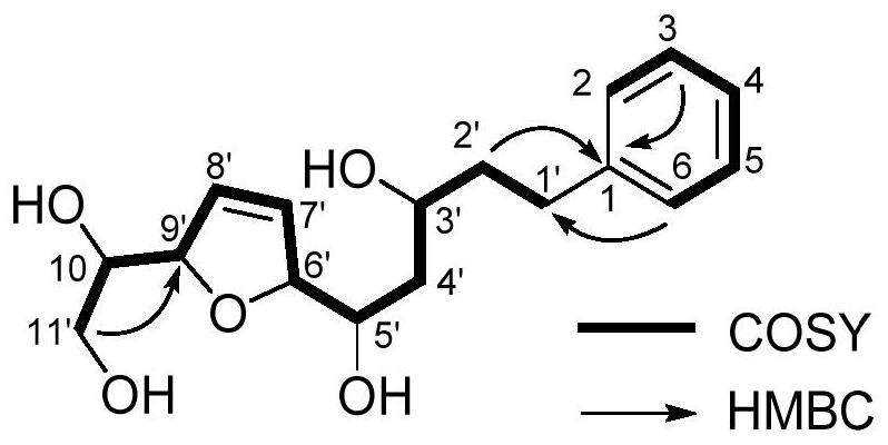 Aquilarotetrol as well as pharmaceutical composition, preparation method and application thereof