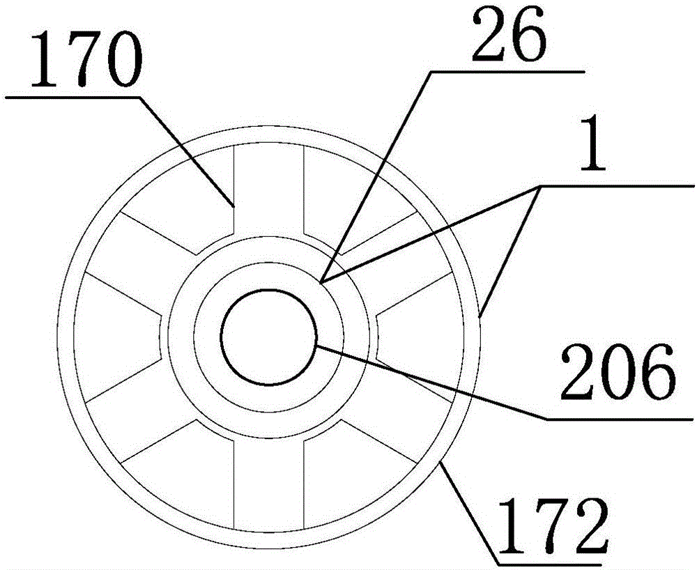 Rotary bracket self-locking shaftless lifting prismatic barrel rotary mop jet flow variable-speed cleaning and spin-drying device