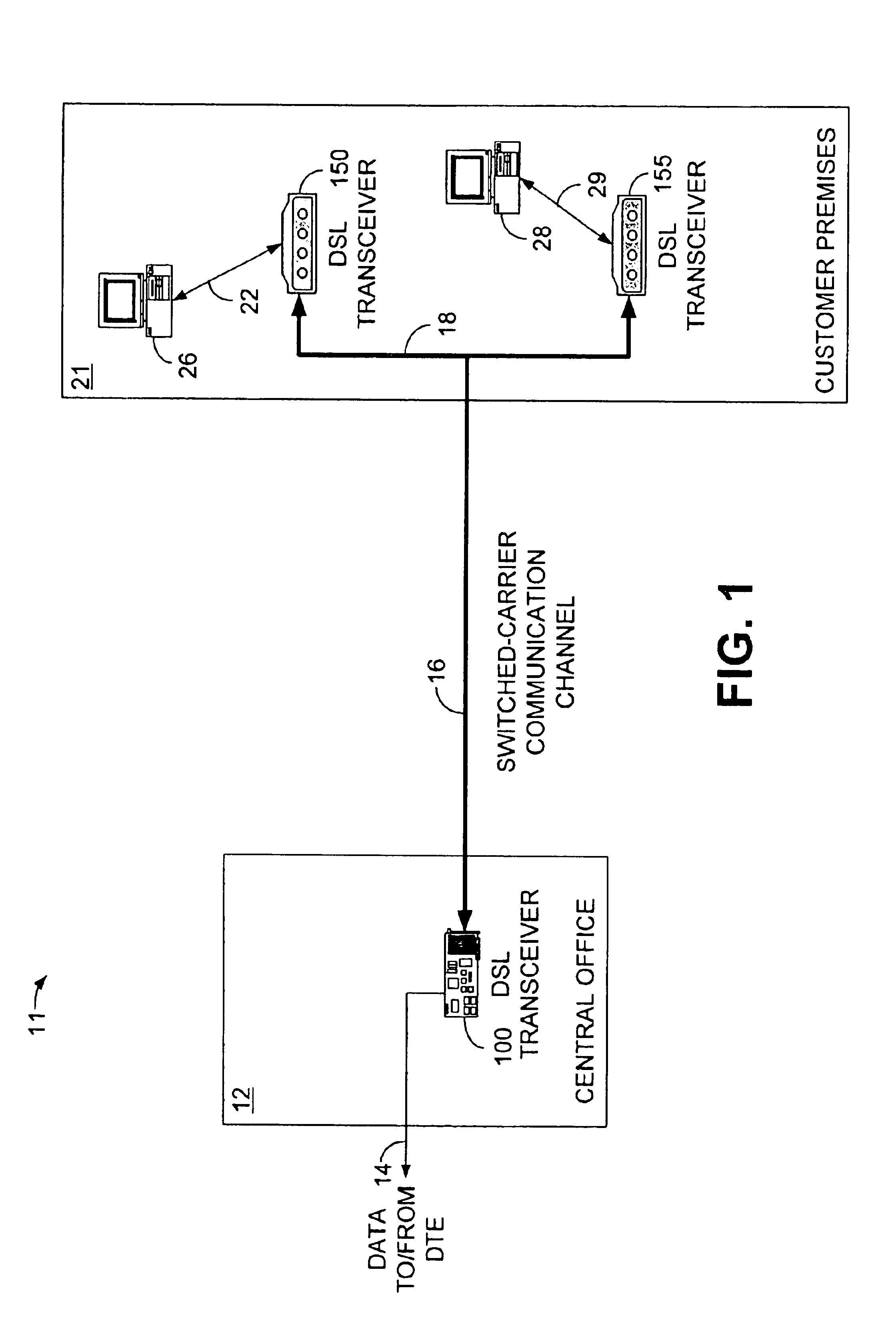 System and method for a robust preamble and transmission delimiting in a switched-carrier transceiver