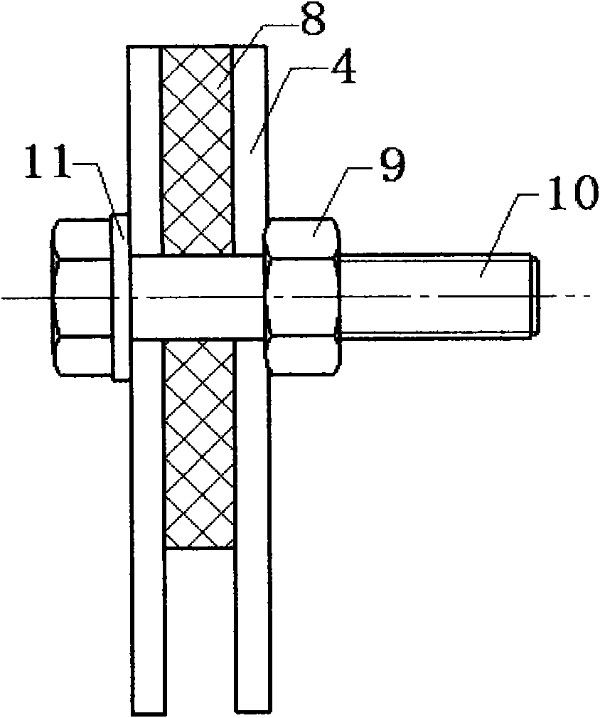 Internal support device for low pressure safety tire