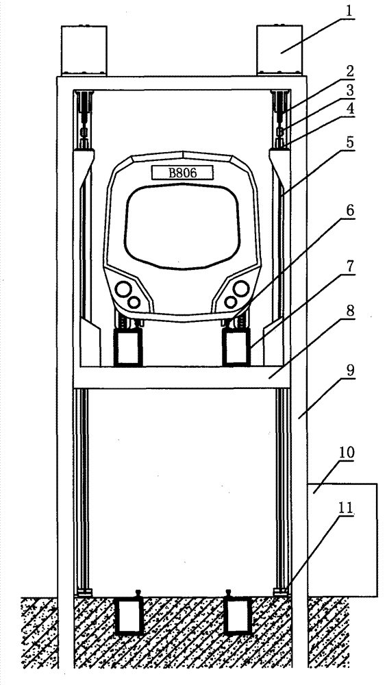Returning platform for double-layer bidirectional railway-track-compatible green bus systems