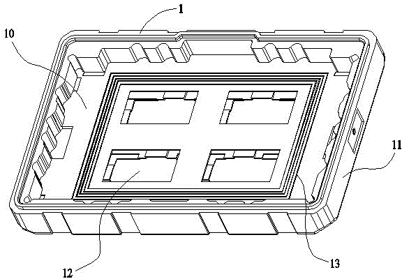 Liquid crystal display panel packing box and waterproof structure thereof