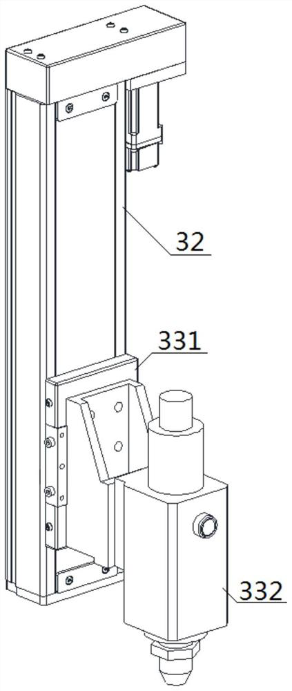 A spraying device for glue injection