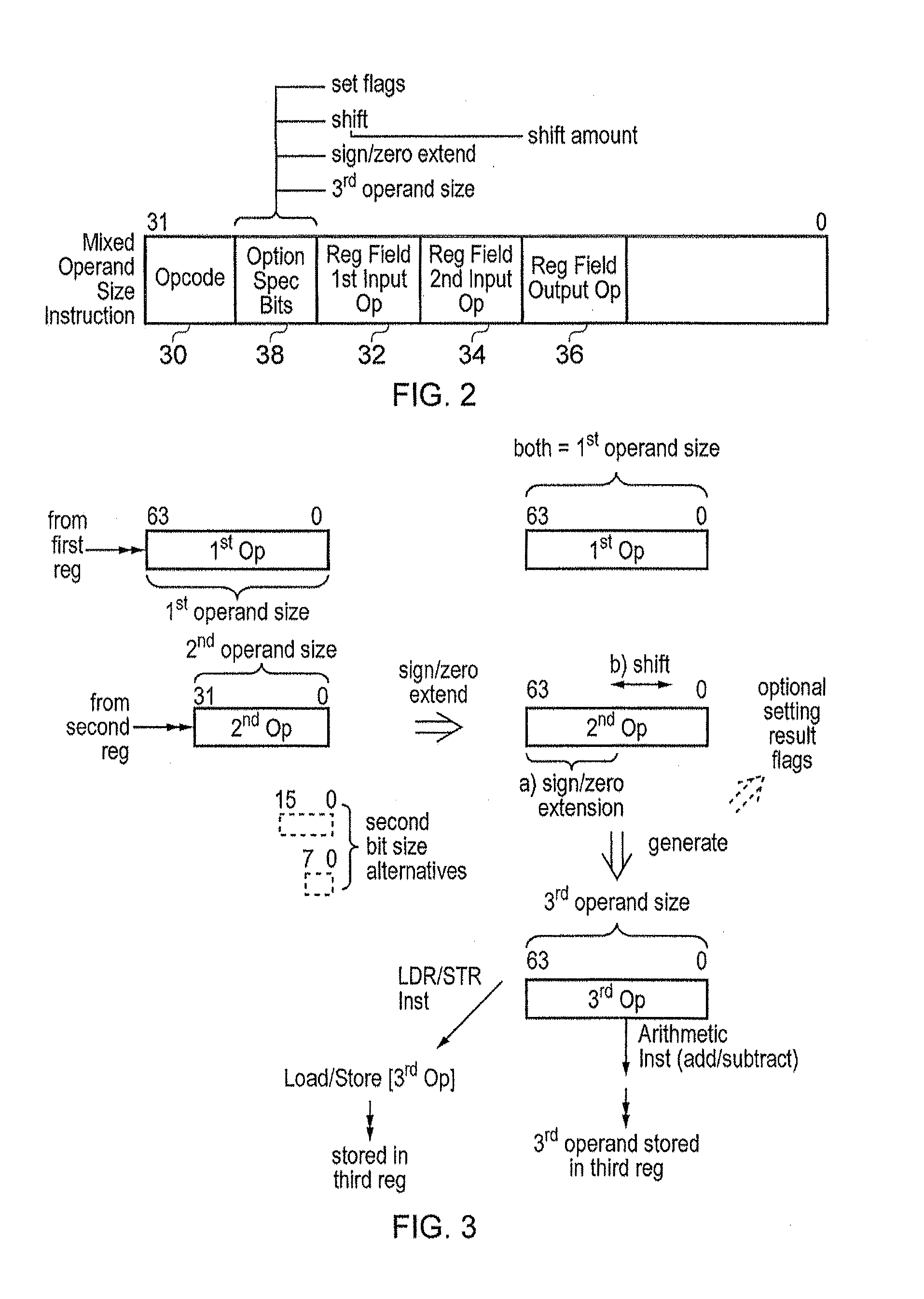 Mixed size data processing operation