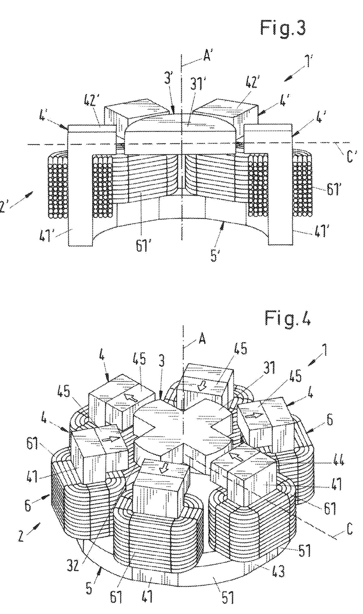 Electromagnetic rotary drive and rotational device