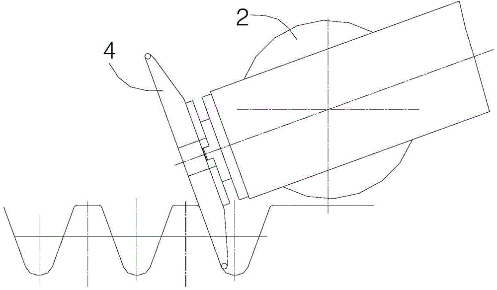 Tooth profile finishing method of large modulus hard tooth surface rack