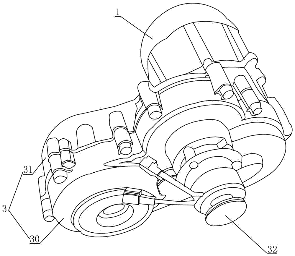 An electric tricycle gearbox