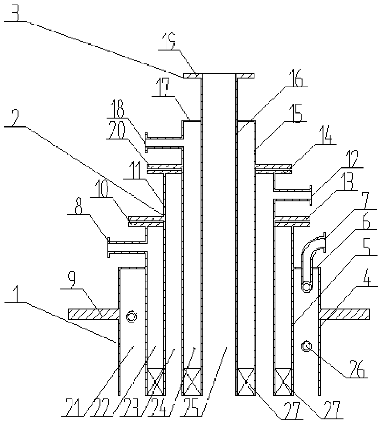 Combined gasification burner and use method thereof
