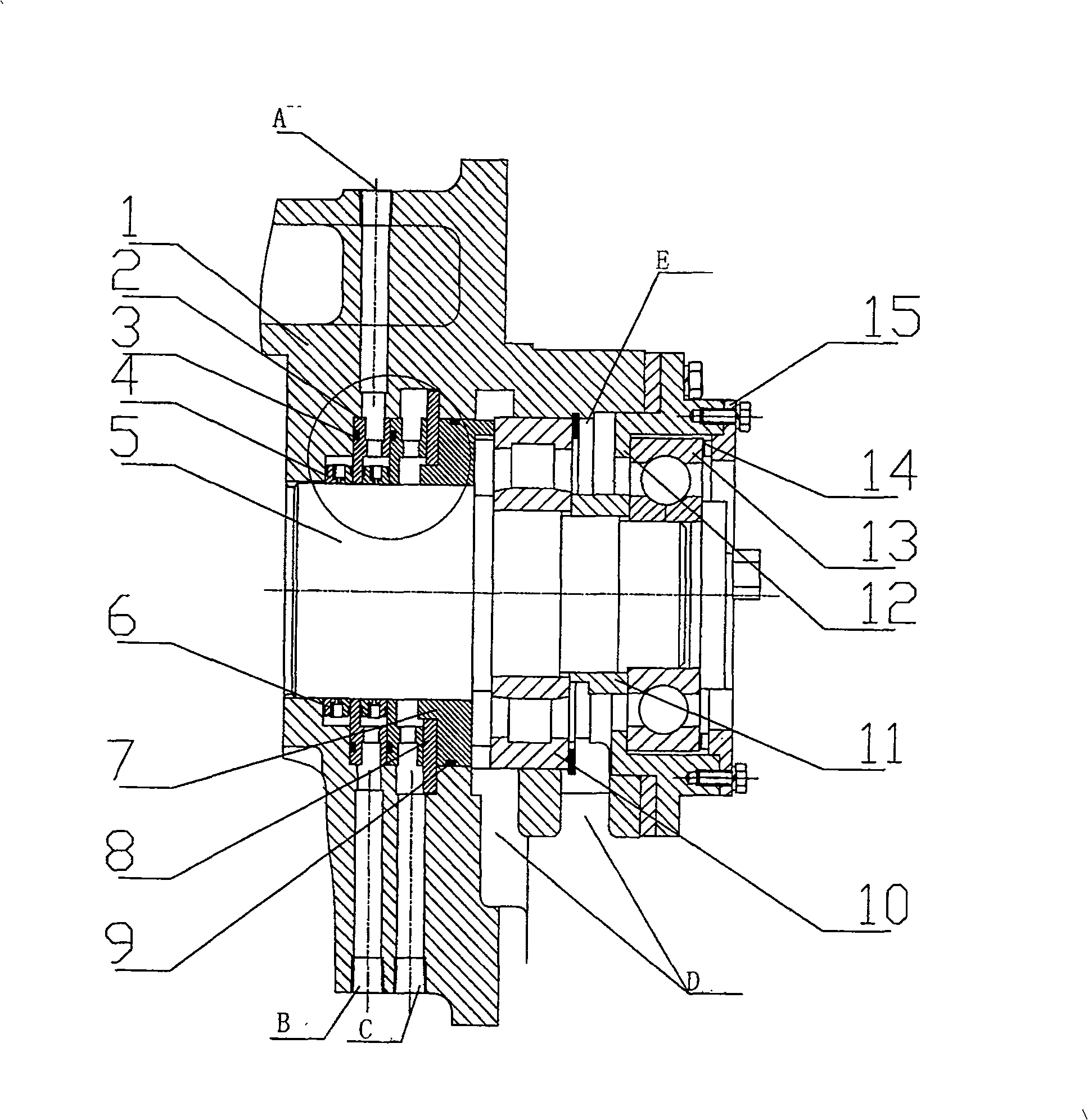 Dry helical lobe compressor host rotor spindle rotor spindle sealing structure