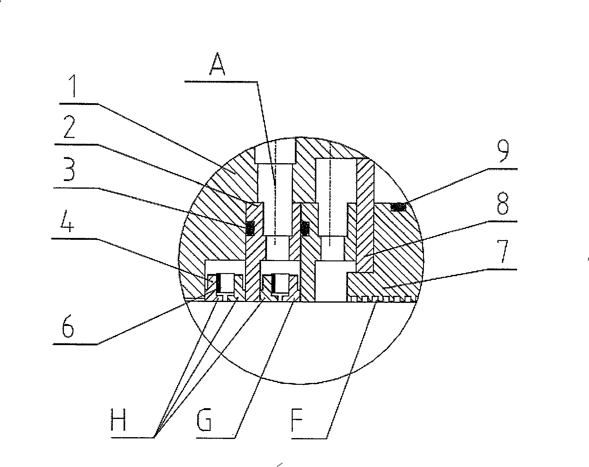 Dry helical lobe compressor host rotor spindle rotor spindle sealing structure