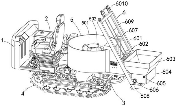 Caterpillar band self-propelled concrete mixer truck and intelligent quality monitoring system thereof