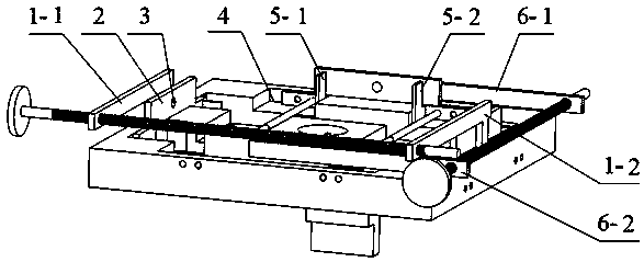 An embossing connection cross positioning clamping device and a method for assembling and disassembling test pieces