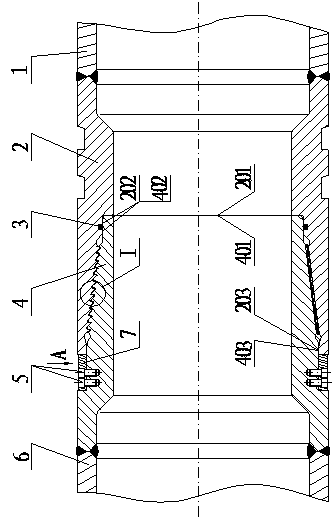 A multi-threaded quick-connect drilling water (sand) pipe