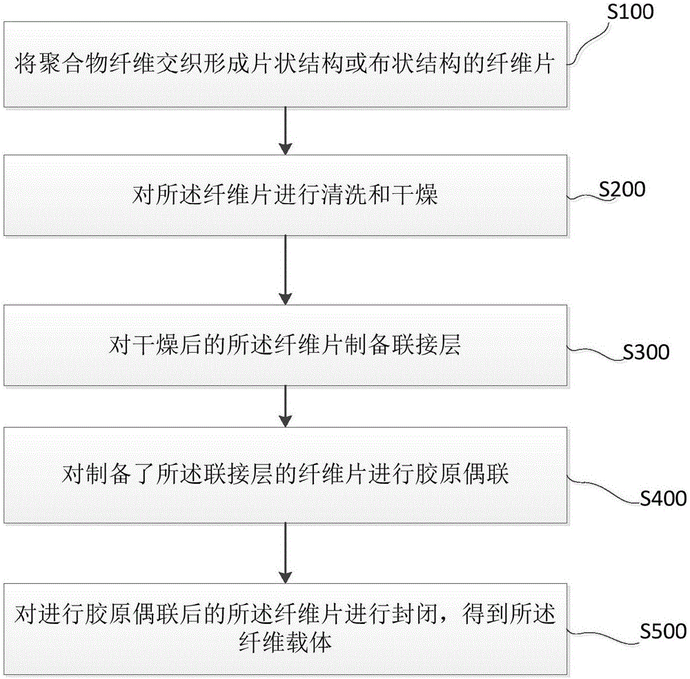 Fiber carrier and preparation method and application thereof